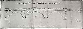 Alnwick - The Lion Bridge - Elevation drawing