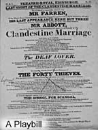 Playbill for Clandestine marriage