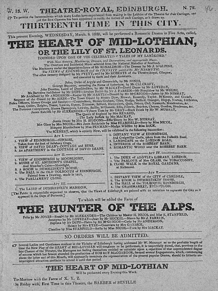 The Heart of Mid-Lothian; or, The Lily of St Leonard's