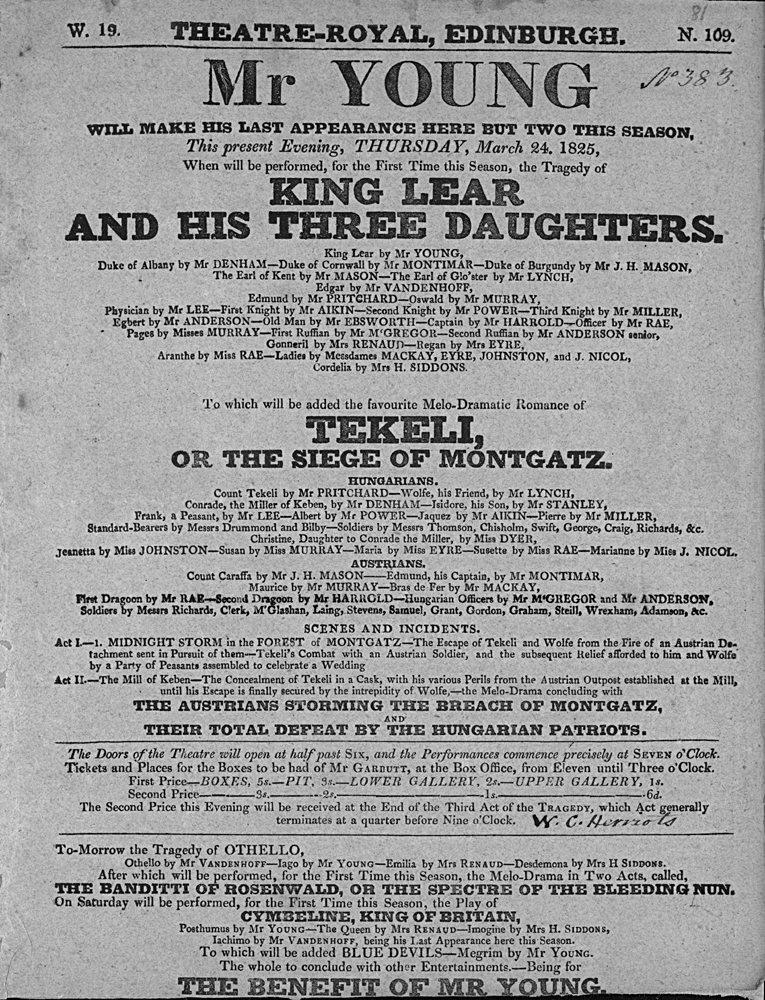 King Lear and His Three Daughters