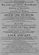 Playbill advertising a performance of Speed the Plough at the Theatre Royal, Edinburgh :click to view larger image