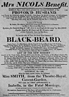 Playbill advertising a performance of Black Beard at the Theatre Royal, Edinburgh :click to view larger image