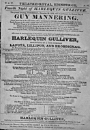 Playbill advertising a performance of Guy Mannering at the Theatre Royal, Edinburgh :click to view larger image