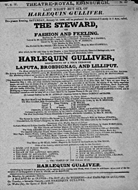 Playbill advertising a performance of The Steward; or, Fashion and Feeling at the Theatre Royal, Edinburgh :click to view larger image