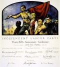 Independent Labour Party 35th anniversary conference certificate