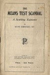 'The Means Test Scandal' leaflet by ILP MP Davie Kirkwood