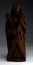 Carved oak figure