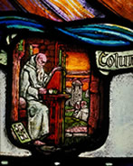 Window depicting St Columba