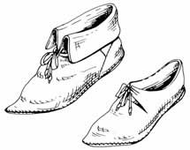 Drawing of leather shoes