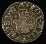 Silver penny minted between 1292 and 1296