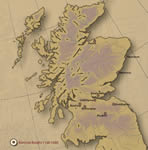 Map showing the baronial burghs in Scotland