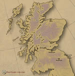 Map of royal burghs in Scotland, 1100-1290