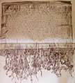 Facsimile copy of the Declaration of Arbroath.
