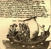 Manuscript illustration from the Scotichronicon of Scota