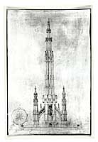 Kemps first competition drawing of the Scott Monument
