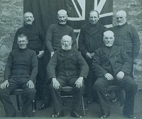  Photograph of the surviving crew of 'Ariel Gazelle', early 1920s 