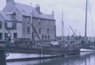 First motorised fishing boat at Eyemouth, early 20C