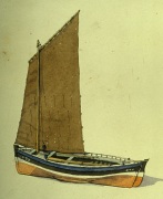 Painting of model of Leith baldie, by Peter Anson