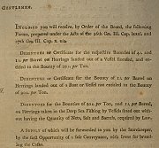 Extract about forms to supervise herring bounty, 1787