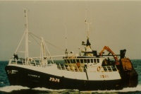 Fishing boat 'Ulysses II' at sea, built 1988