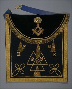  Robert Stoddart's apron, Thistle Lodge of Free Gardeners, Penicuik 