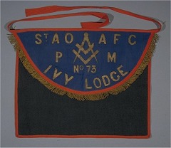  Apron of the Ivy Lodge No. 73 St. Andrews Order of Ancient Free Gardeners 