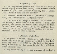  Rules of the Daisy Lodge of Free Gardeners 