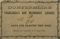  Dunfermline Tradesmen's and Mechanics Library Bookplate 