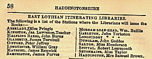  Page showing itinerating libraries in 1860 
