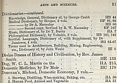  Page from the catalogue of the Edinburgh Mechanics' Subscription Library 