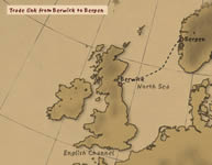 Trade routes from Berwick to Bergen