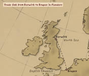 Trade routes from Berwick to Bruges