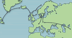 Viking trade routes from Scotland