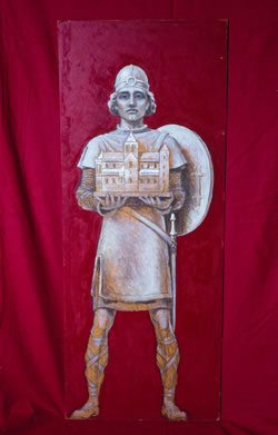 Statue av den hellige Ragnvald i St. Magnuskatedralen i Kirkwall