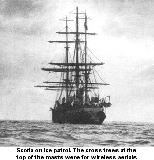 Photograph of the Scotia with wireless aerials